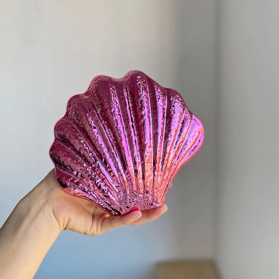 

Shell acrylic clutch bag Metal glossy dinner bag One shoulder oblique span bag