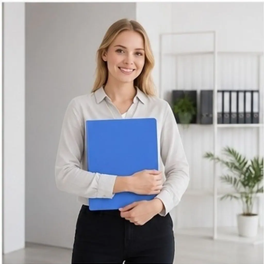 A4 Lever Arch File Folder Plastic 3 Ring Document Organizer with Metal Clip for Office School Home Archiving Dust Protection