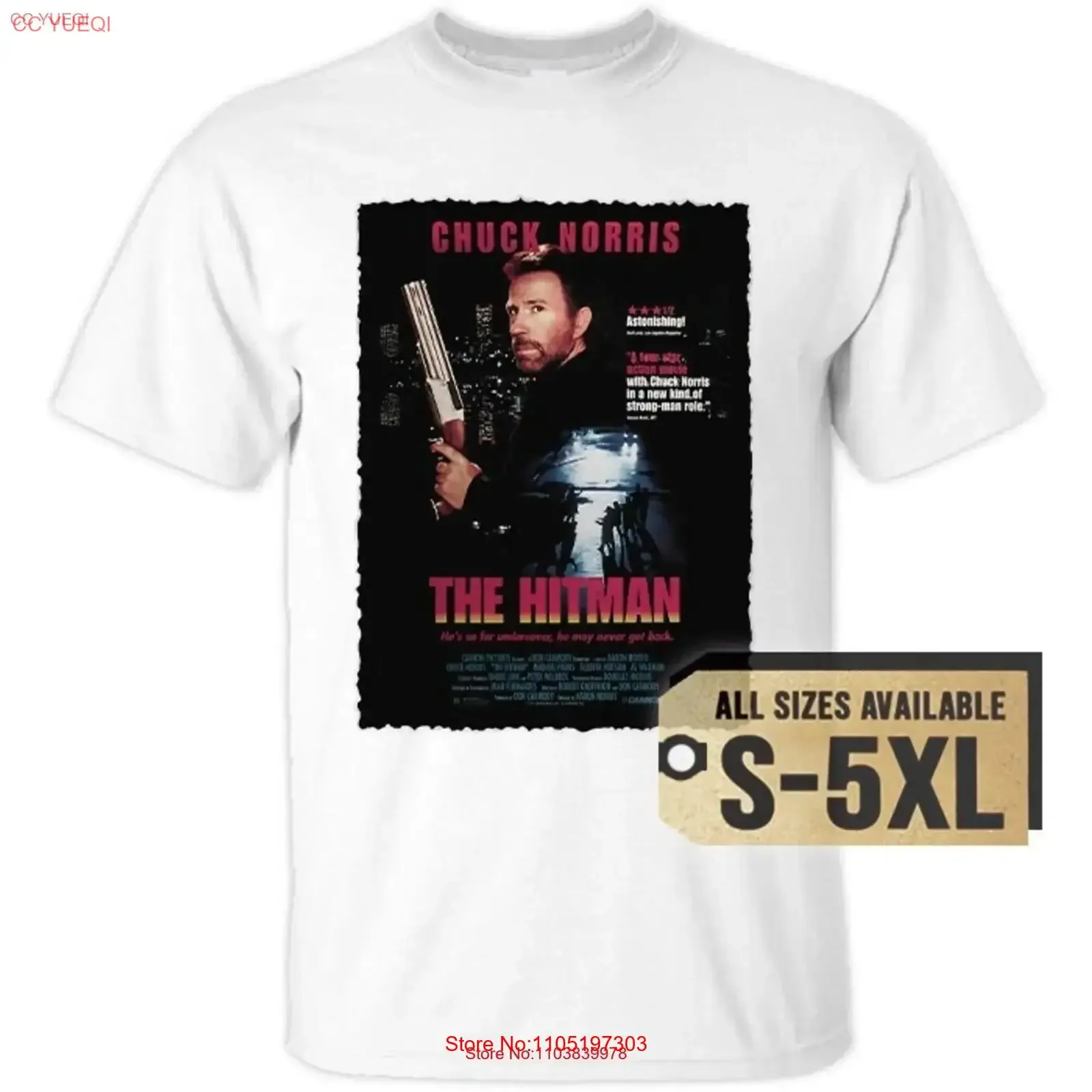 Chuck Norris The Hitman V1 Natural White Gray Vintage Men T Shirt all sizes S 5XL Movie vintage Washed Stretched streetwear
