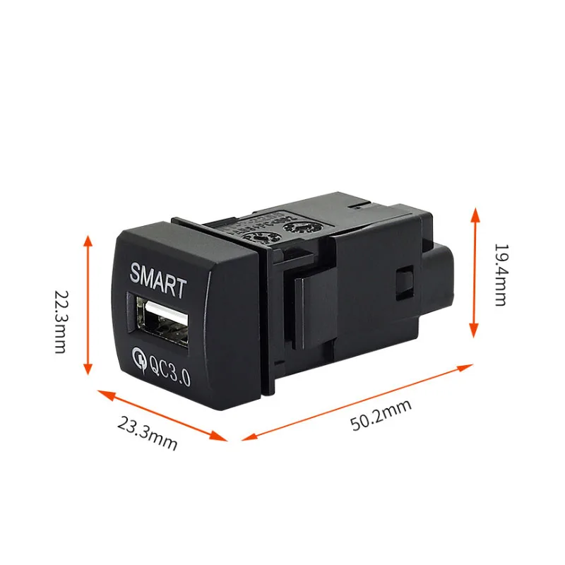 1PC Car Quick Charge Dual QC3.0 TYPE-C PD USB Interface Socket Fast Charger Use For Toyota RAV4 Camry Levin Prado Reiz Corolla