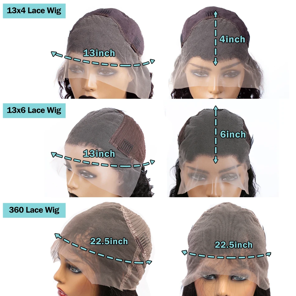 13x4 Transparent Straight Lace Front Human Hair Wigs Brazilian 360 Lace Straight Wig Pre Plucked For Women 250 Density