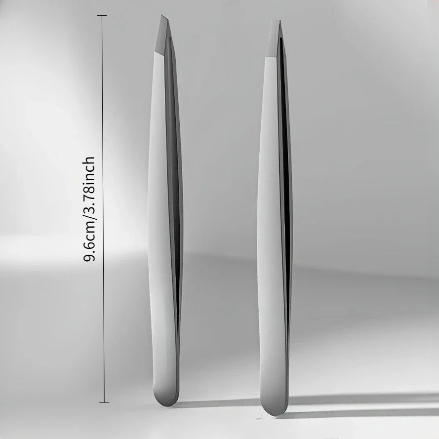 Pinça profissional de precisão em aço inoxidável para sobrancelhas e pêlos faciais sem fragrância, adequada para presentes masculinos e femininos