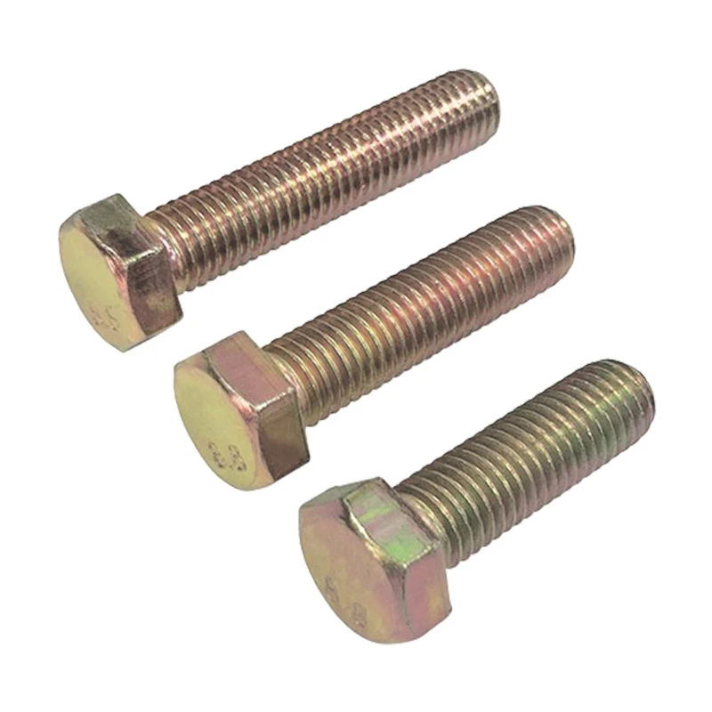 

20PCS M6 Hex Bolt Grade 8.8 High Strength Color Zinc Plated External Hexagon Screw Fasteners