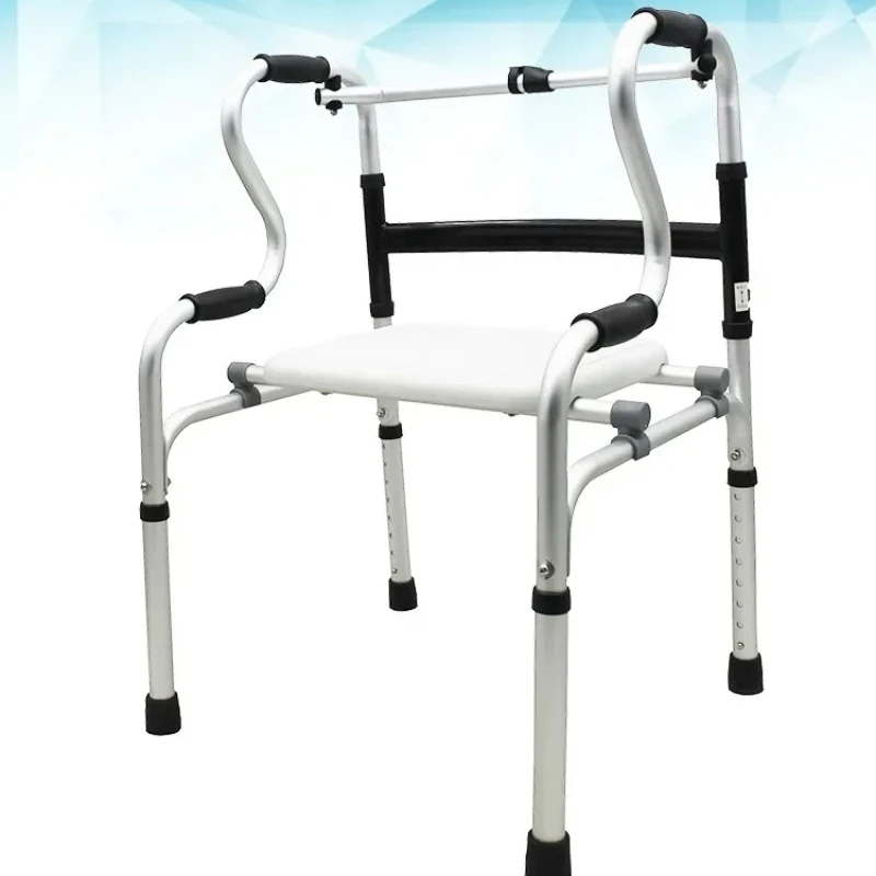 

Hot Sale Folding Mobility Frame Stable Walker with Bath Seat for Disabled Adults