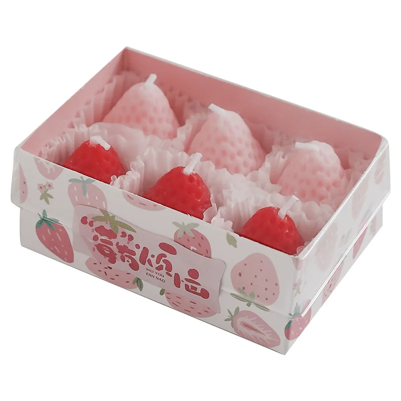 Strawberry Aromatherapy Candle Hand Gift Wholesale Candle Gift Box Birthday Gift Handmade Small Wax Candle