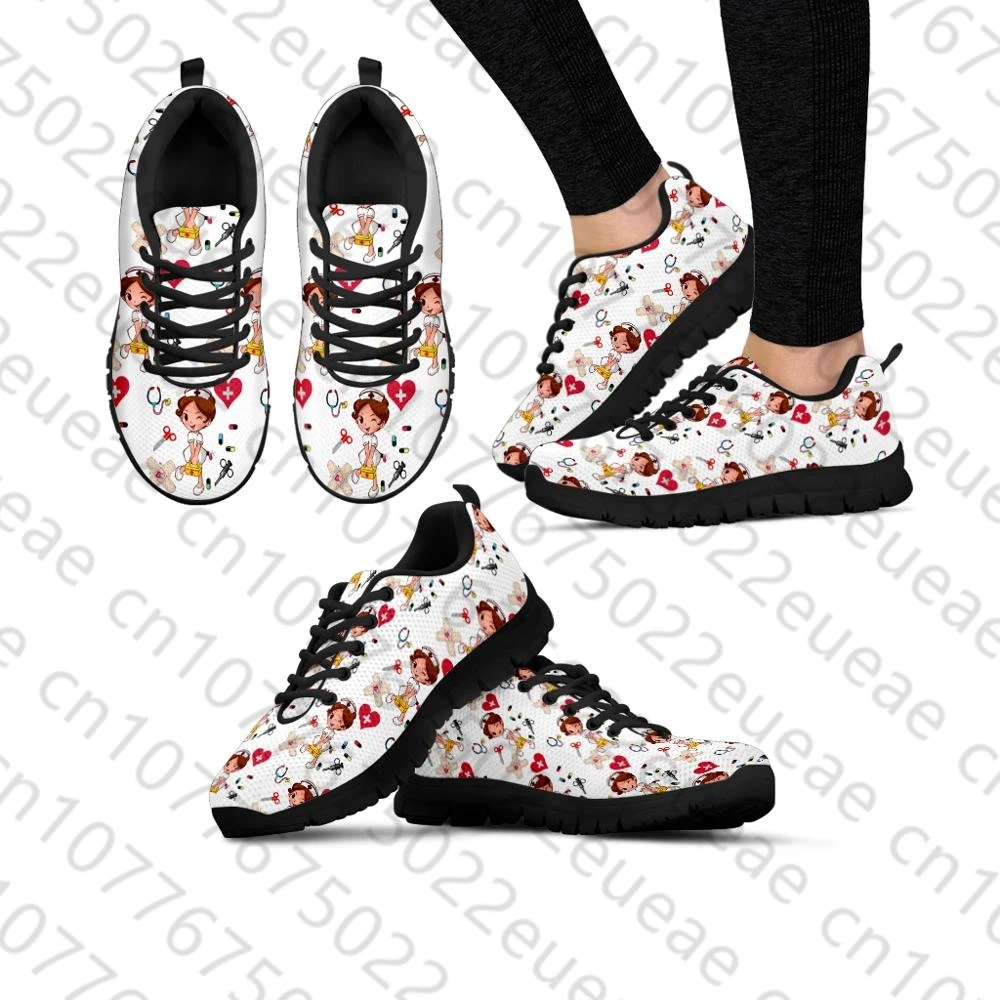 HYCOOL Fashion Hot Sales Nursing Shoes Medical Nurse Printed Women Sport Running Athletic Sneakers Outdoor Shoes Scarpe Donna