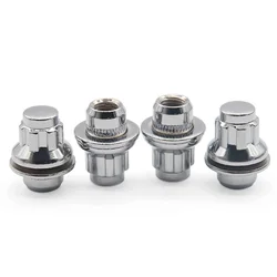 Car Chrome-plated Anti-theft Wheel Screw Bolt Lock Nut Flat Head Nut Wheel Hub Anti-theft Nut M12 * 1.5 for Toyota Mitsubishi