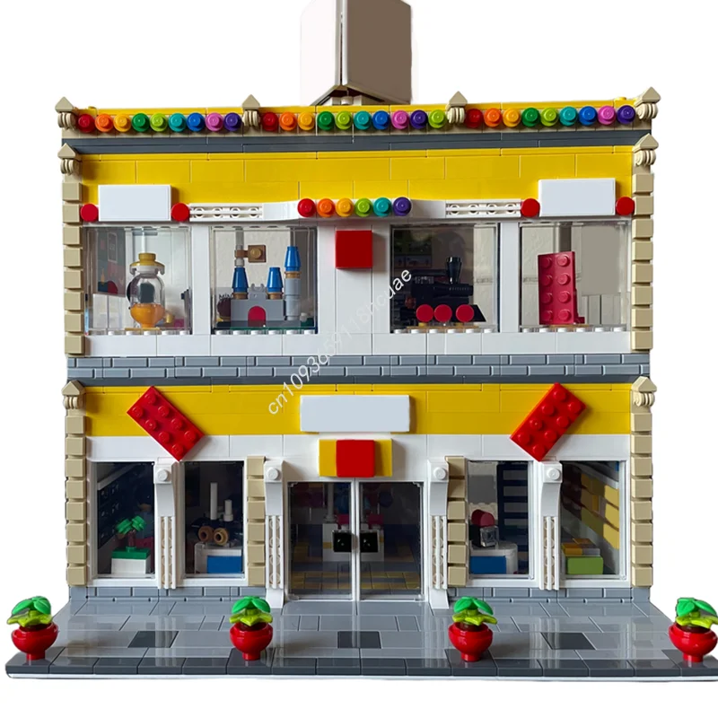 1595 pz MOC Negozio Modulare Alternativo Costruire Modello Building Blocks Costruzione Idea Creativa Regali Di Natale Giocattoli Educativi Per Bambini