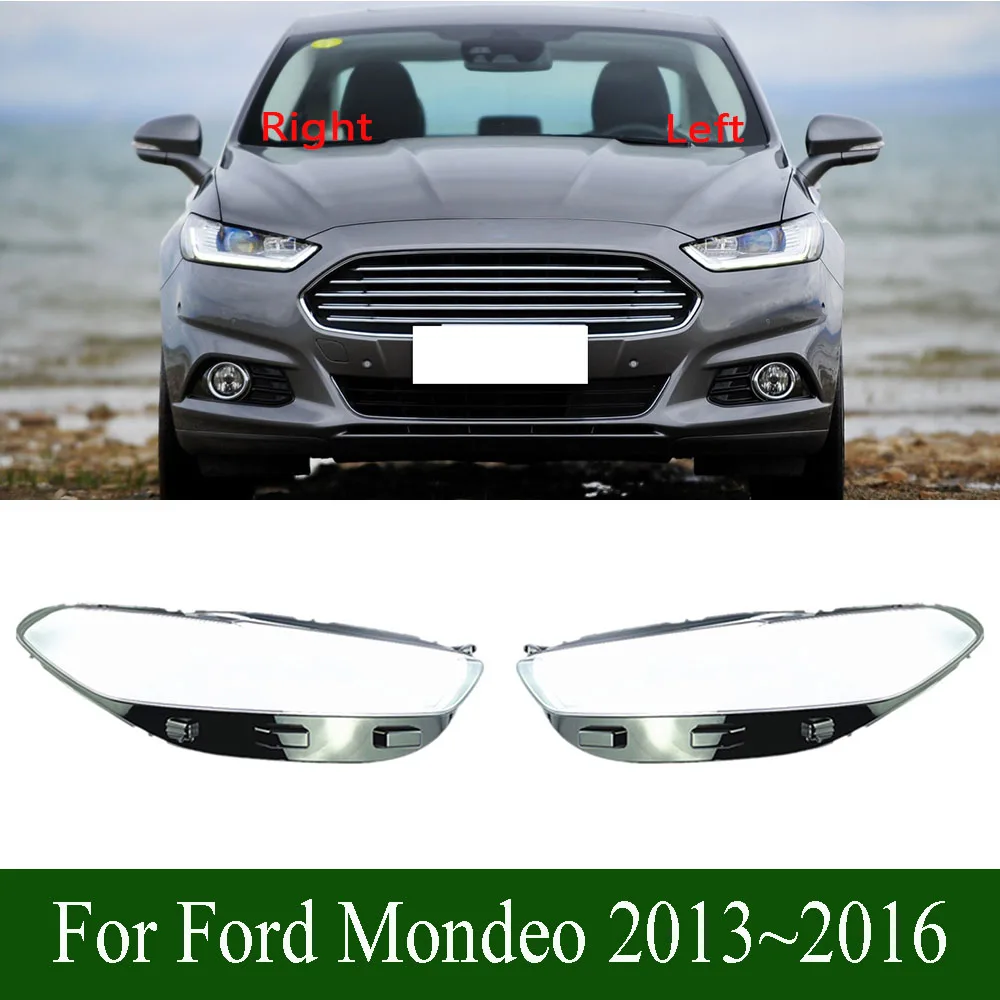 

For Ford Mondeo 2013~2016 Left Right Side Headlight Lampshade Transparent Headlight Lens Lampshade Cover
