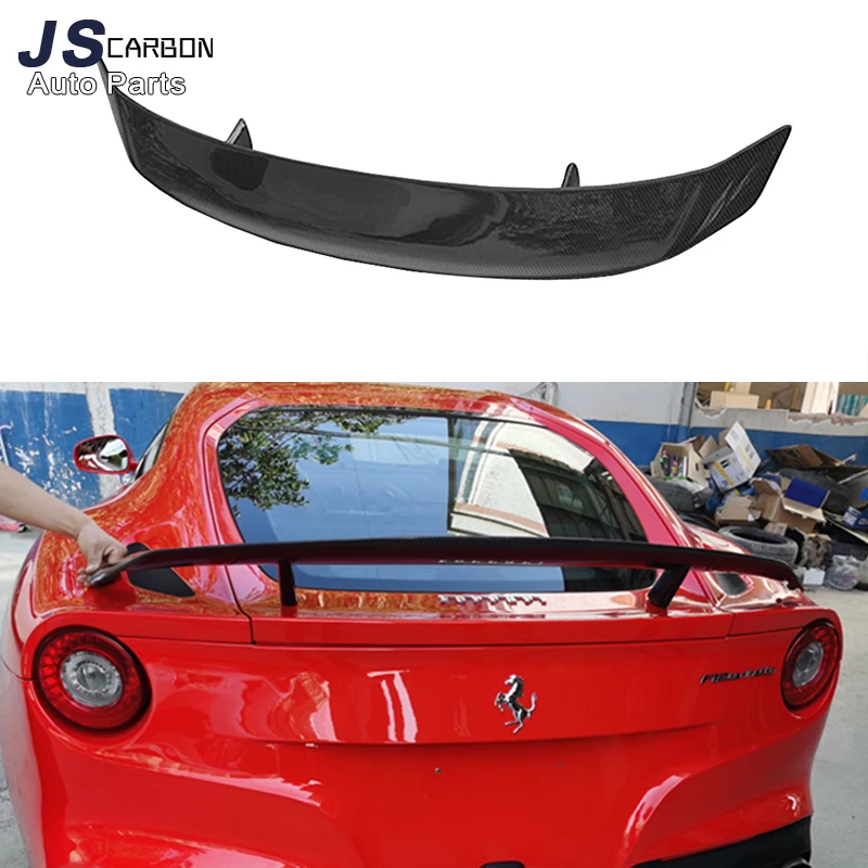 For Ferrari F12 Carbon Fiber Spoiler Tail fins Rear Trunk Guide Wing Rear Wing Car Accessories body kit