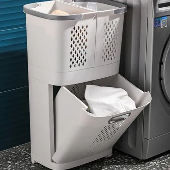 

Creative Baskets Bathroom Plastic Storage Racks and Home Rolling Laundry Storage Baskets