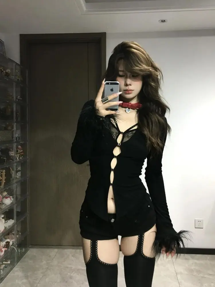 2026 Koreanische Punk-Subkultur Bedruckte Kurzarm-T-Shirts Y2K Harajuku Gothic Loose Tees Streetwear Retro 2000er Vintage Damen-Oberteile