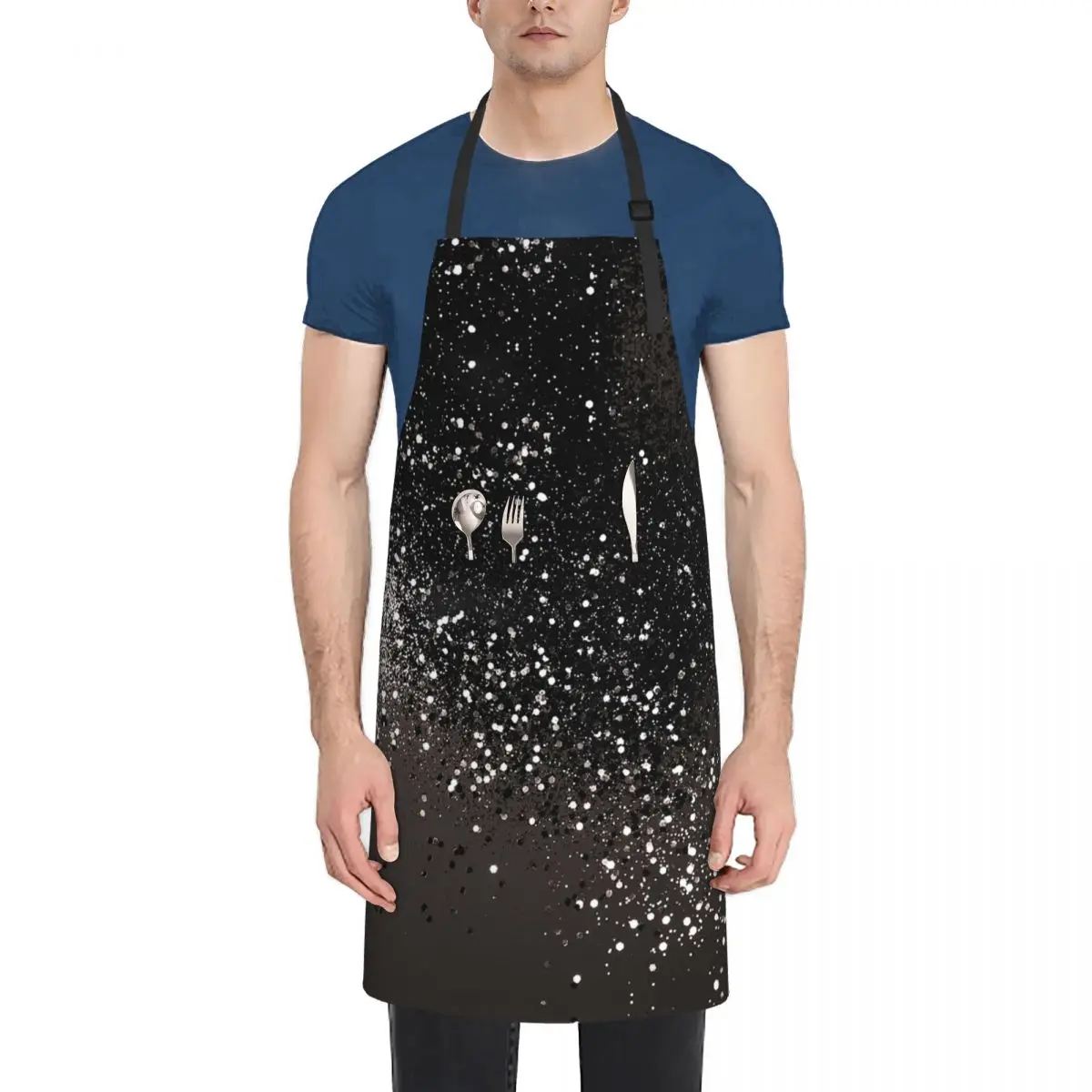 Blush Gray Black Lady Glam Glitter Apron Chef Cooking Baking Tablier Sleeveless Bib Kitchen Cleaning Pinafore for Women Men