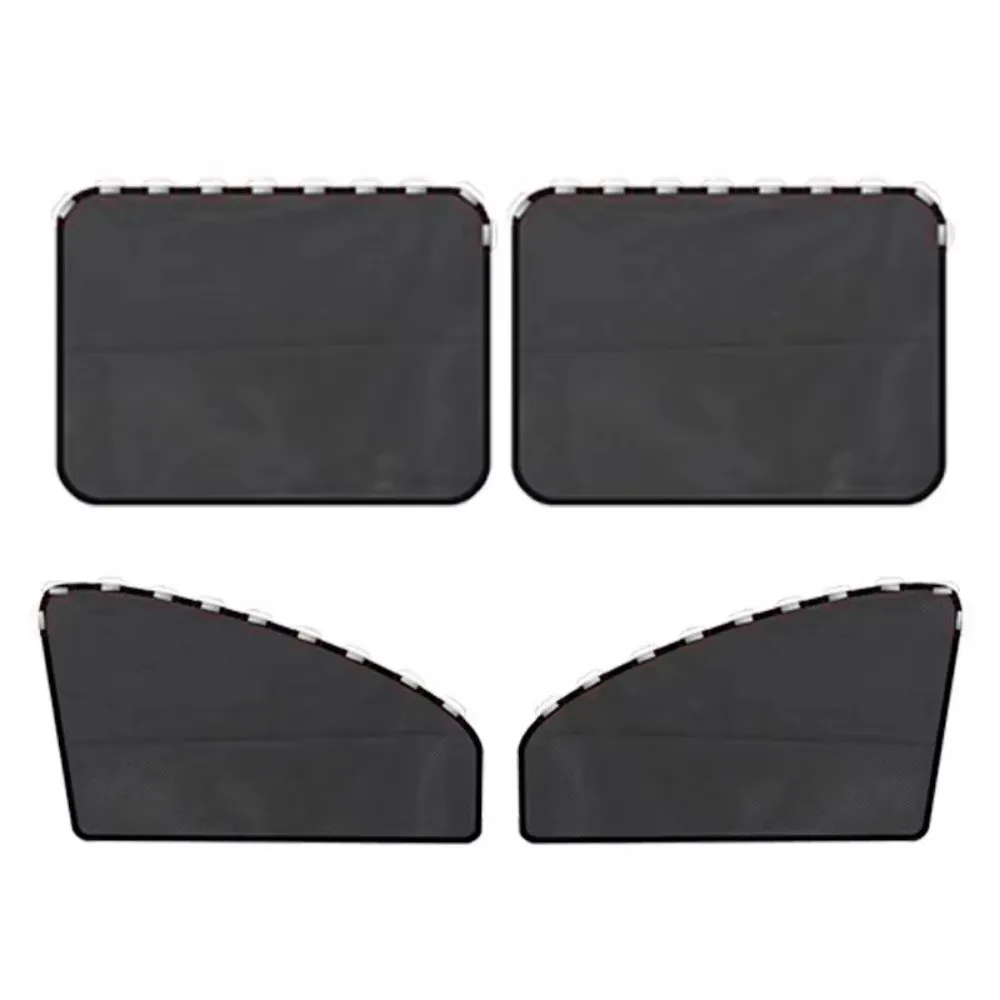 Foldable Car Sunshade Magnetic Unobstructed View Window Sunshades UV Protection Nylon Mesh Car Sunshade Curtains