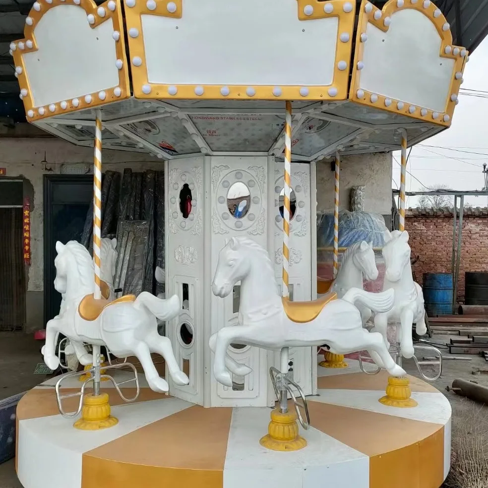 Low Price Three Six  Seats Small Mini Merry Go Round Carnival Christmas Carousel  for Shopping Mall Center