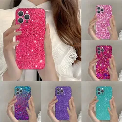 Pink Glitter Transparent Phone Case For iPhone 15,14,13,12,11,Plus,Pro Max,XS,X,XR,SE,Mini,8,7 Soft Silicone Black Cover