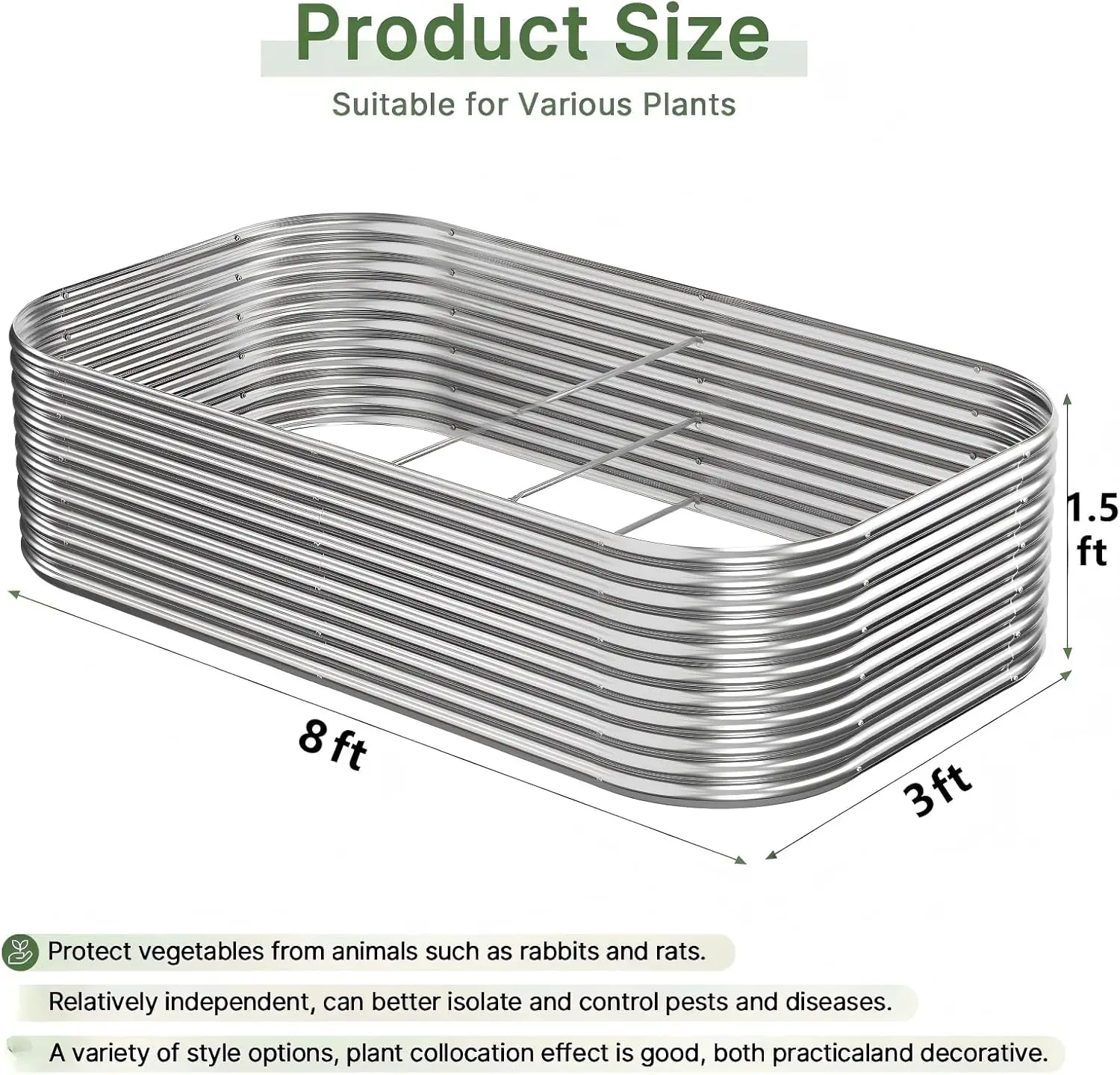 Outdoor Gardening with 2 PCS 8 - огляд і ціна Raised Garden Bed