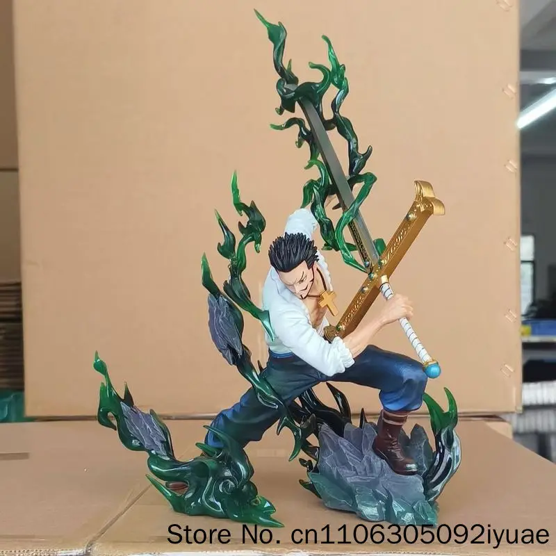 35cm 13.7 Inch Anime Mihawk Action Figures Pvc Statue Desktop Ornamen Collection Statue Model Decoration Room Desk Toys Gifts