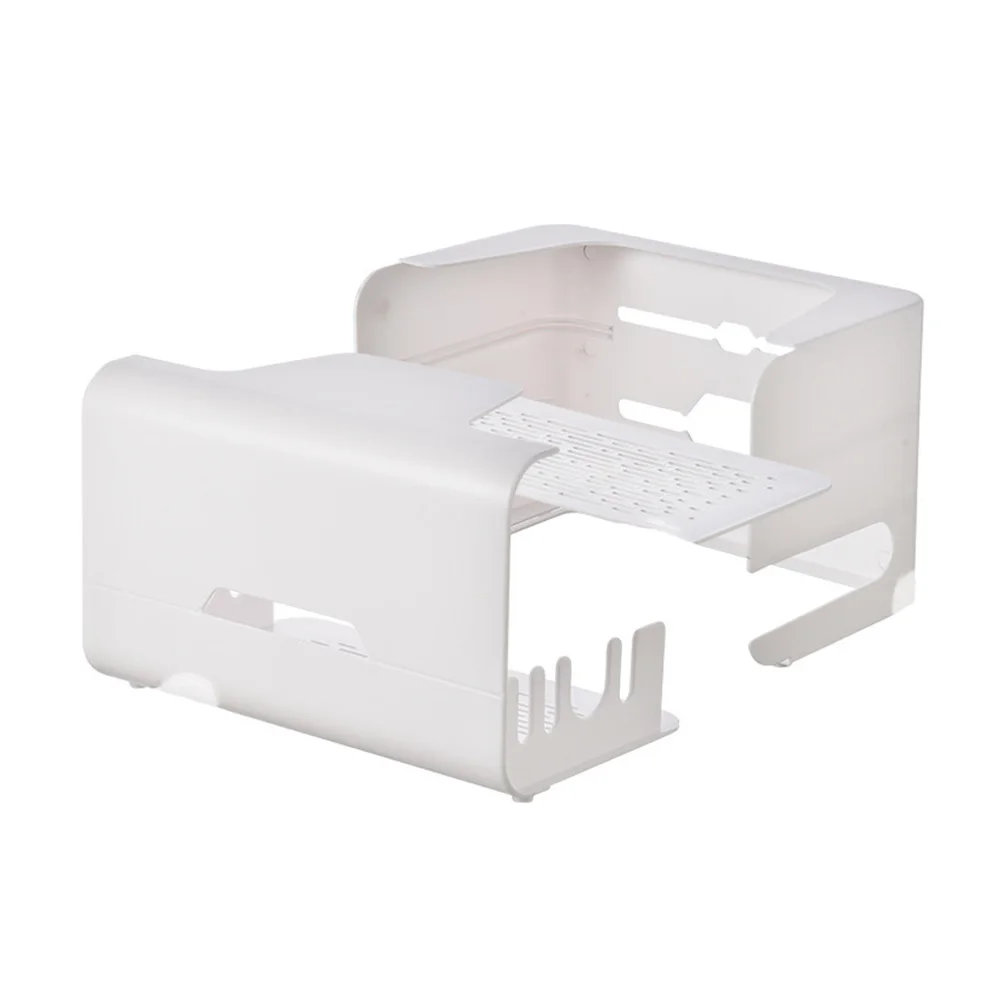 

Router Storage Box ABS Material Double Layer Hollow for Cable ganizer Home Supplies Practical Decorative Holder Storage