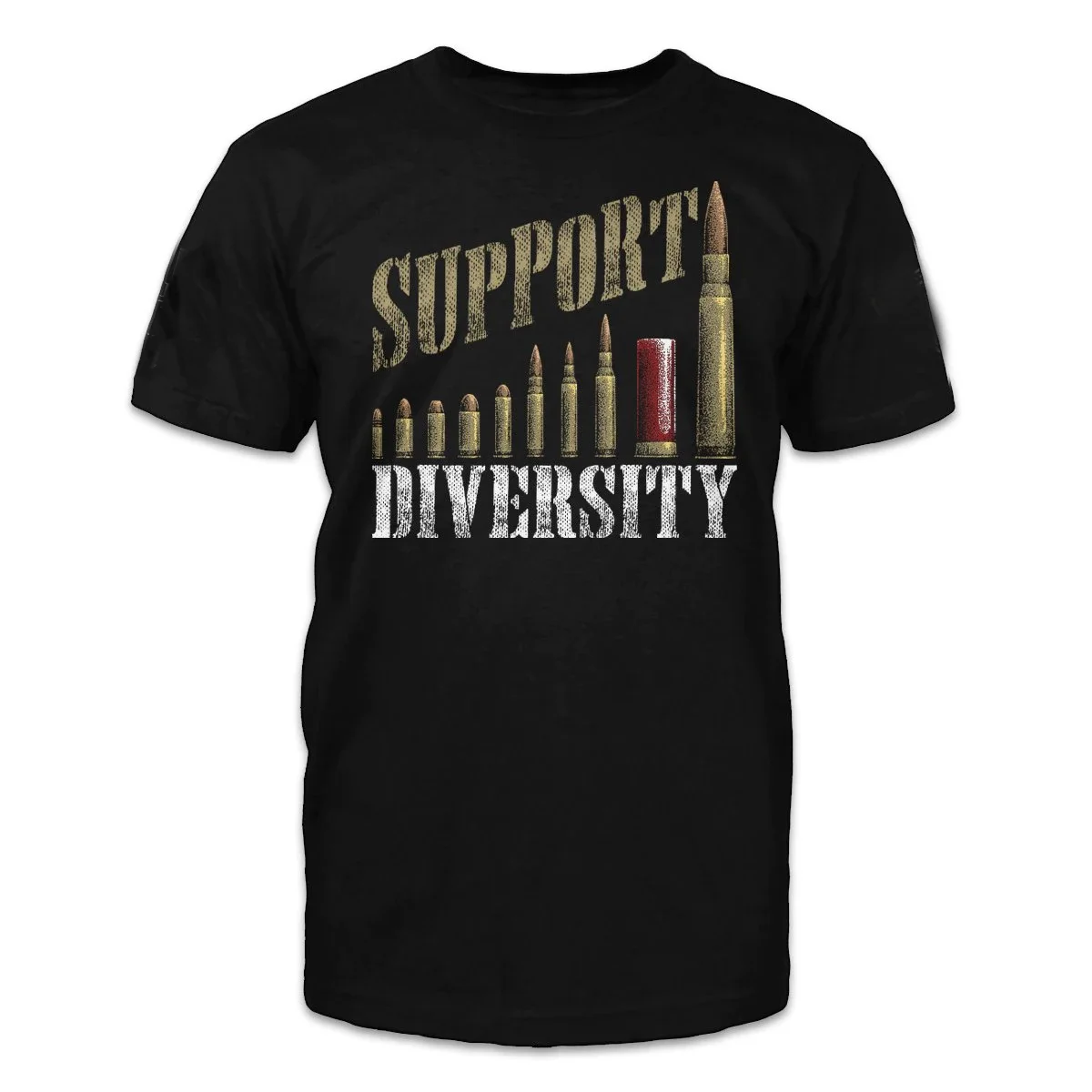 

Unique All Kinds Bullets Graphic Support Diversity T-Shirt. Summer Cotton O-Neck Short Sleeve Men's T Shirt Size S-3XL