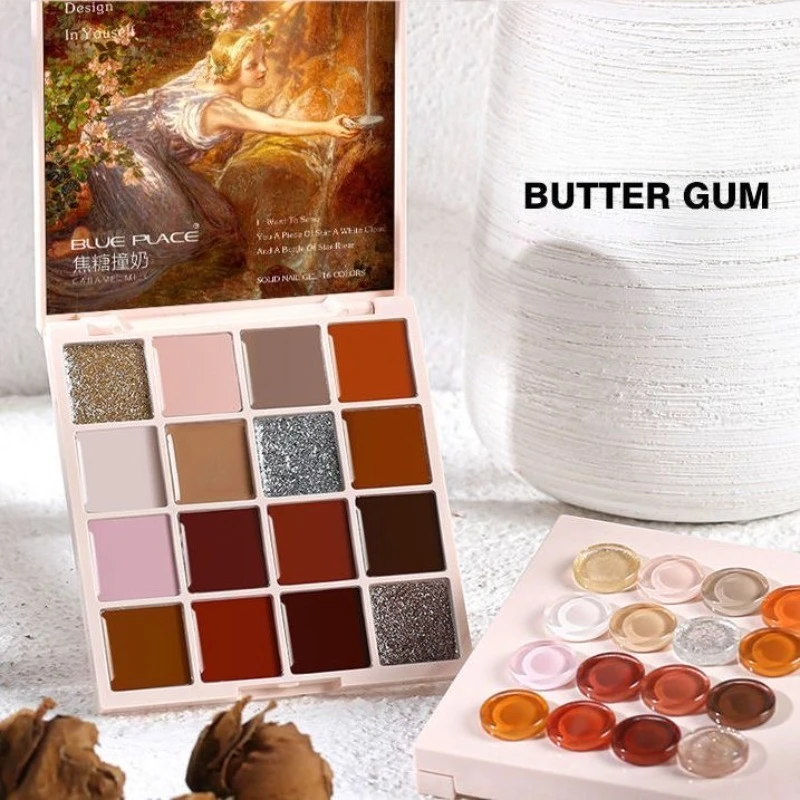 

Палитра гель-лаков для ногтей, 16 цветов/группа, однотонные цвета, полуперманентный гель для маникюра, УФ/LED фототерапия, кремовый гель для ногтей, для маникюра.