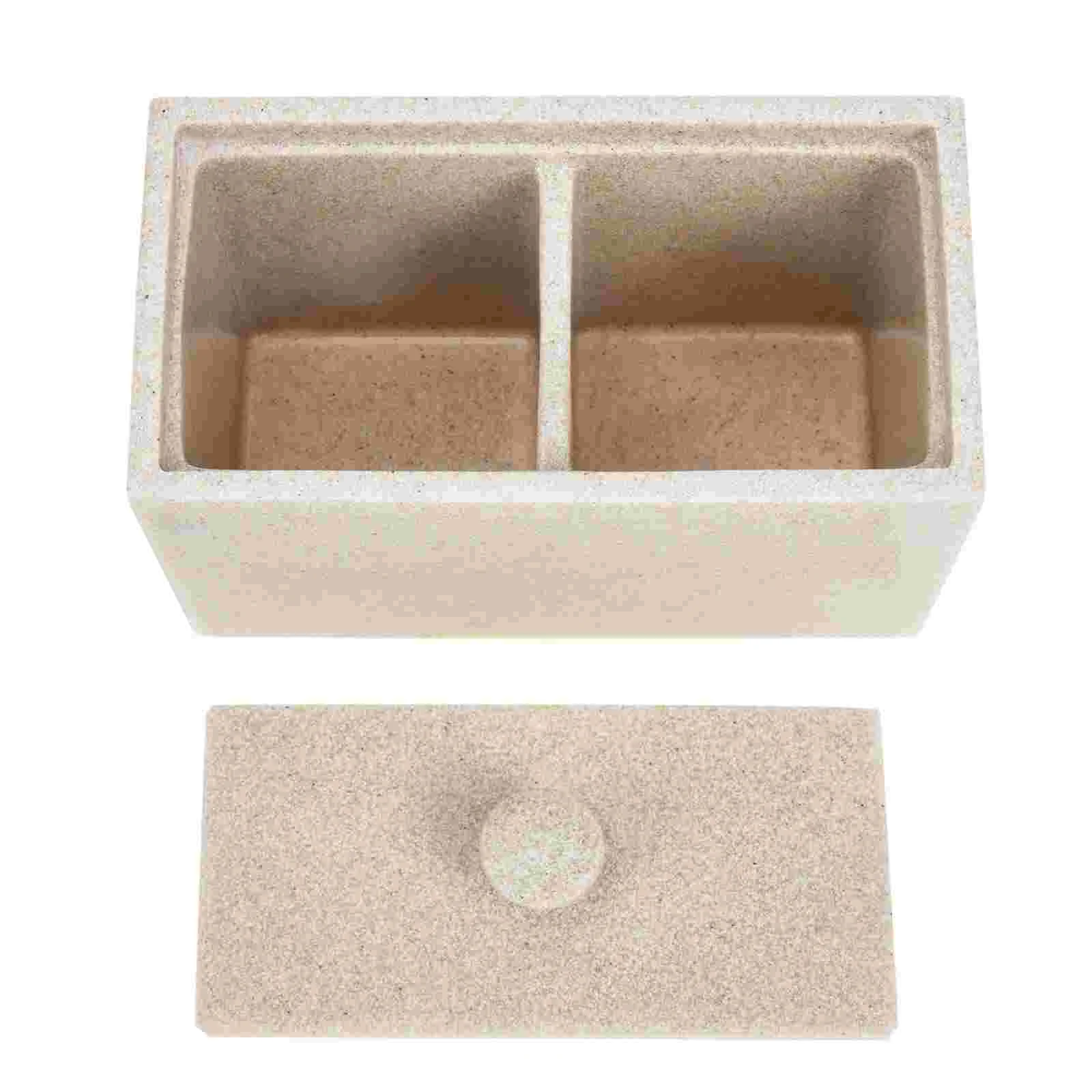 

Storage Box Food Containers with Lids Cotton Round Holder Swab Resin Case Baby Swabs