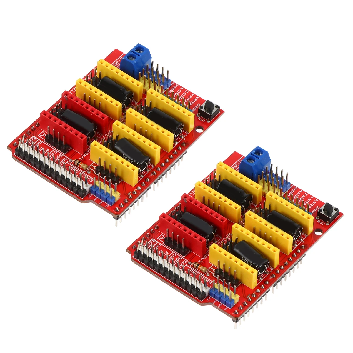 

2pcs A4988 Driver Board for 3D Printer CNC Engraver Shield Expansion PWM Spindle Direction Pin 12-36V Stepper Motor Red Green