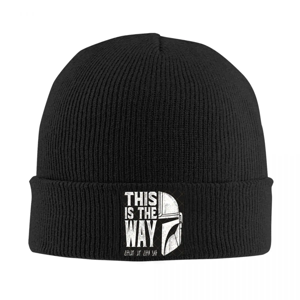 

This Is The Way Logo Knitted Bonnet Caps Fashion Keep Warm Hats