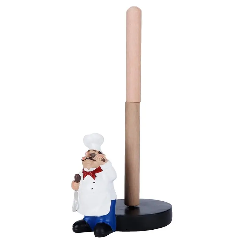 ABYP Restaurant And Kitchen Decoration, 12 Inch Compact Size Double Layer Paper Towel Holder In Resin-Heavy Base Stability