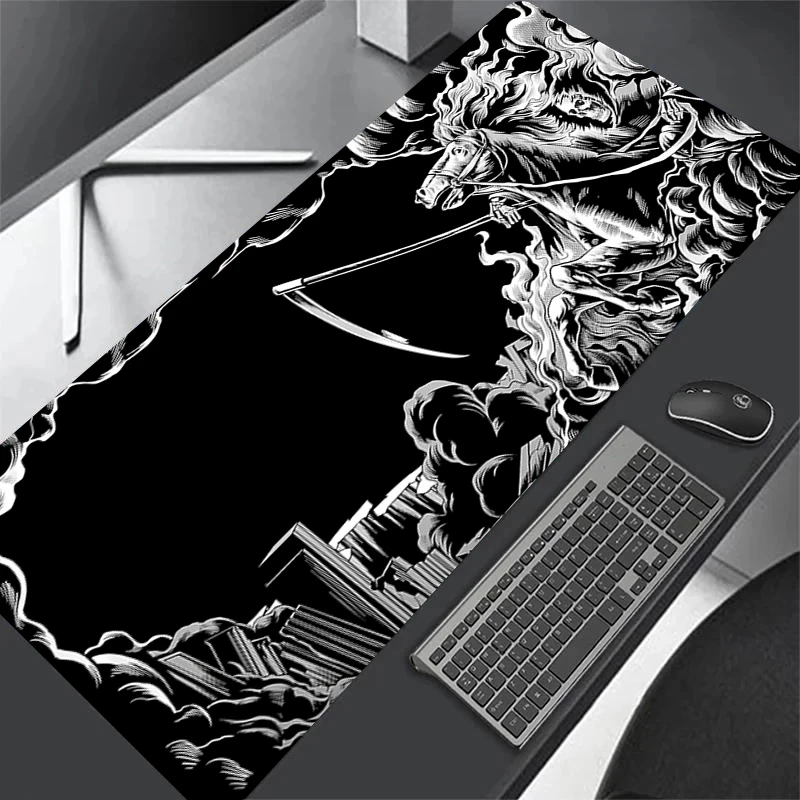 Xxl Large Size Mouse Pad Game Natural Rubber Mousepad Japanese Style Animal Horse Big PC Keyboard Mat Office Skull Desktop Pads