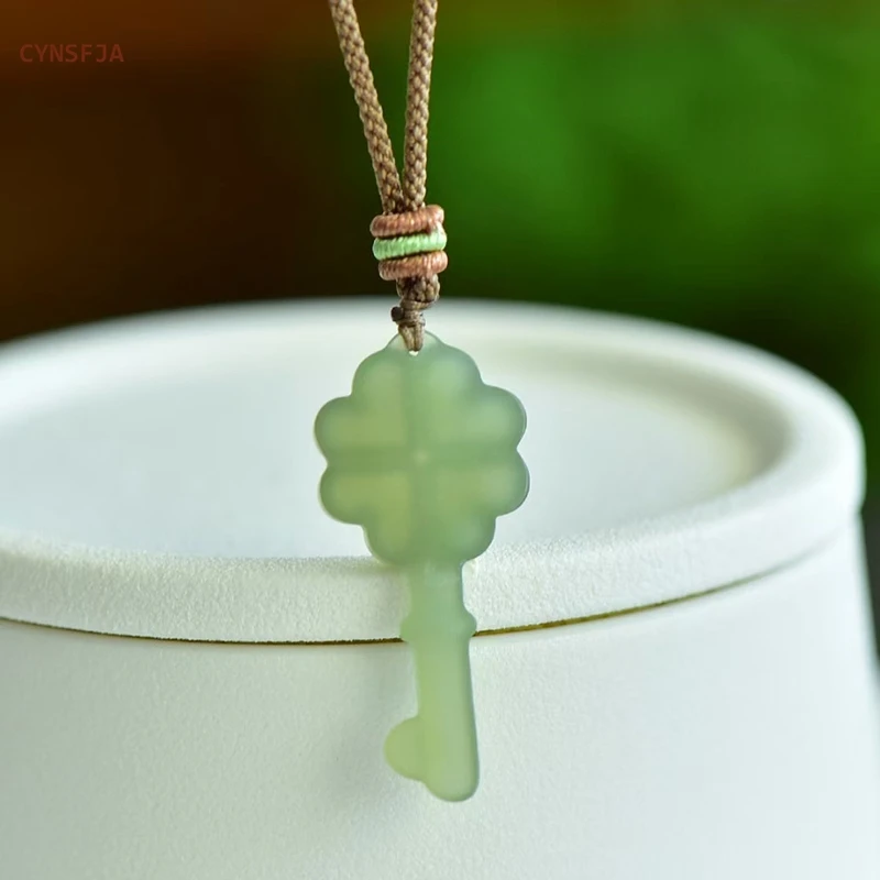 CYNSFJA New Real Certified Natural Hetian Nephrite Unisex Lucky Amulets Love Happiness Jade Pendant High Quality Blessing Gifts