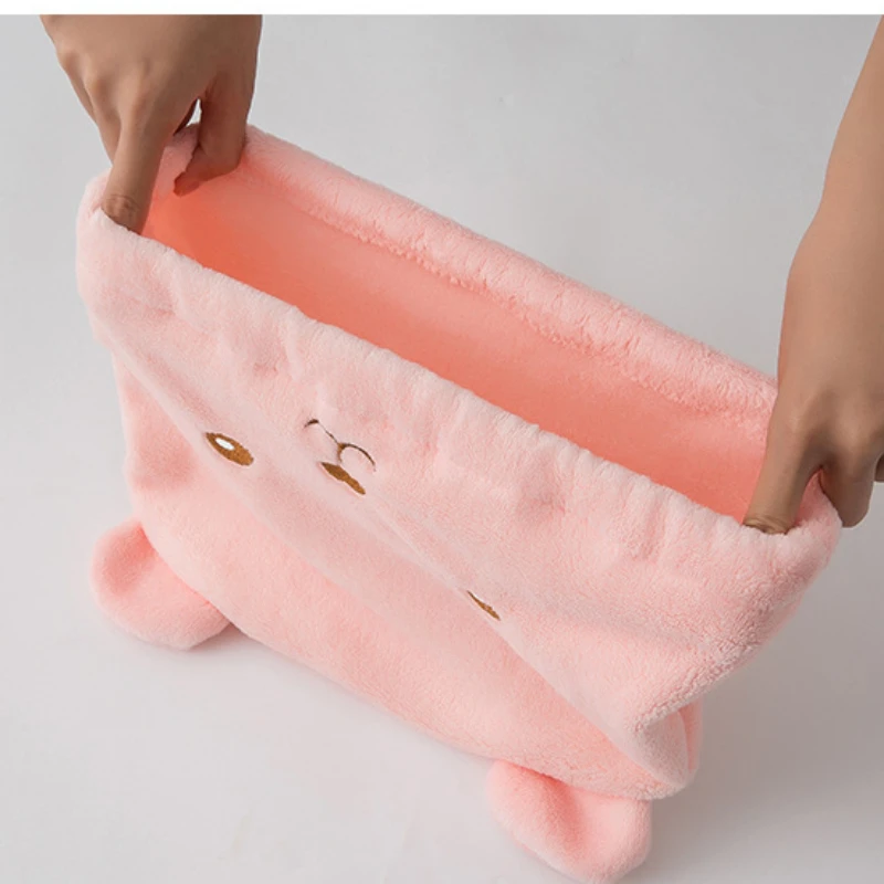 Bear dry hair cap cute absorbent and quick-drying headscarf double-sided coral fleece shower cap wipe headscarf towels bathroom