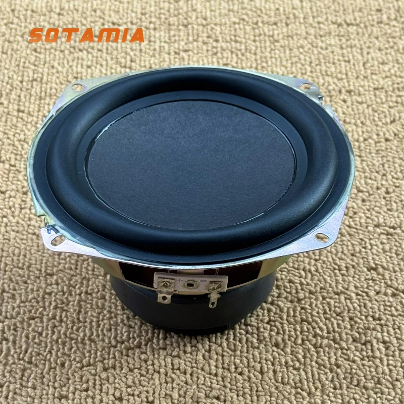 

SOTAMIA 1 шт. 5,25-дюймовый средний басовый динамик 8 Ом 40 Вт бумажный конус резиновая сторона длинный ход автомобильный динамик двусторонний домашний громкоговоритель