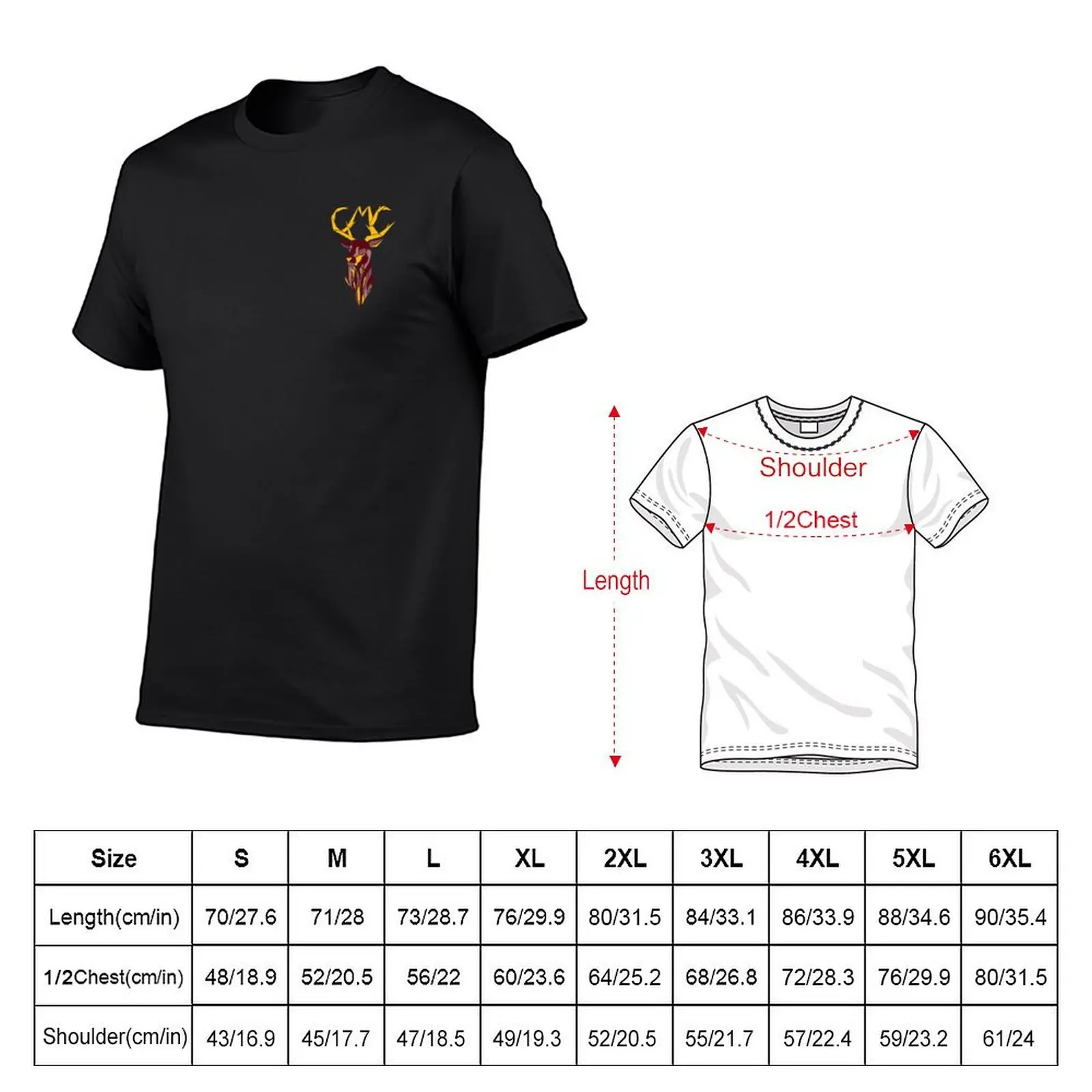 CMC STAG T-Shirt blacks aesthetic clothes tees Men's t-shirts