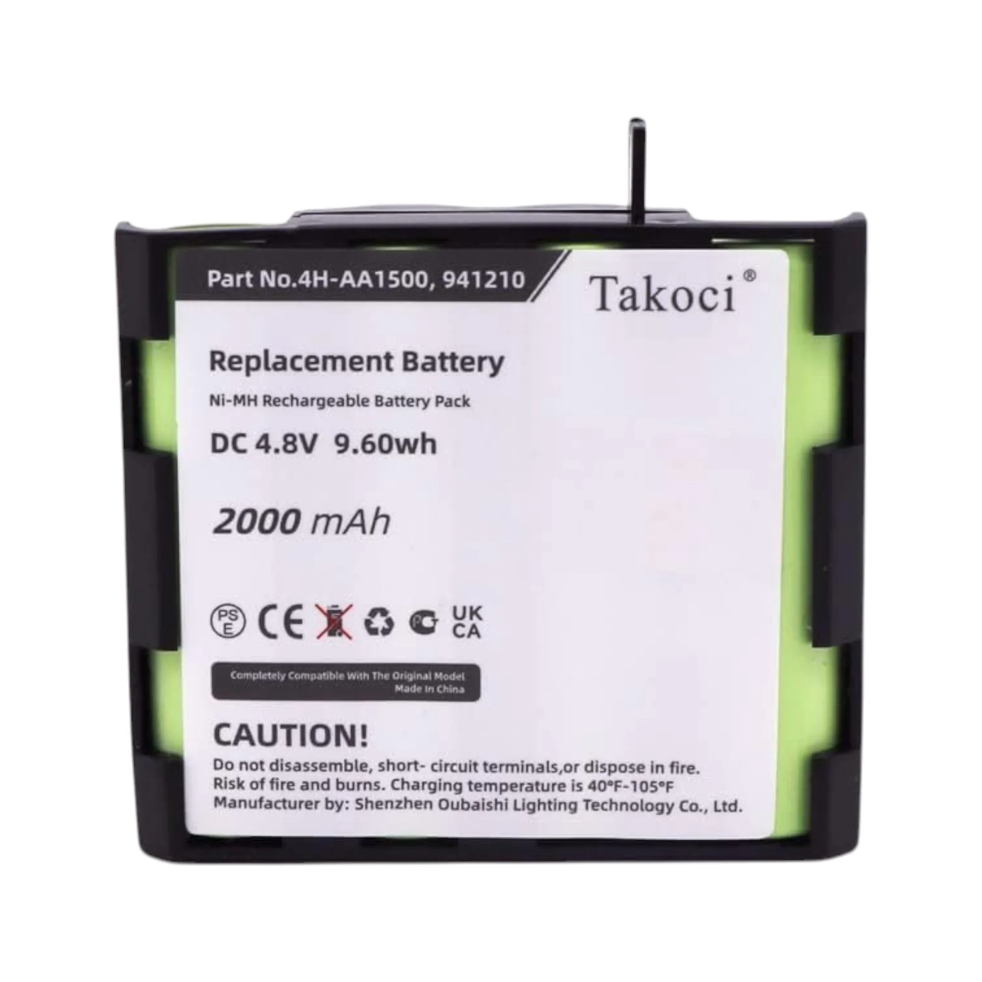 

Replacement Battery 2000mAh for Chattanooga, Compex Phyiso, Rehab, Theta, Mi, Mi-Sport, Runner 941213, 4H-AA1500, 941210