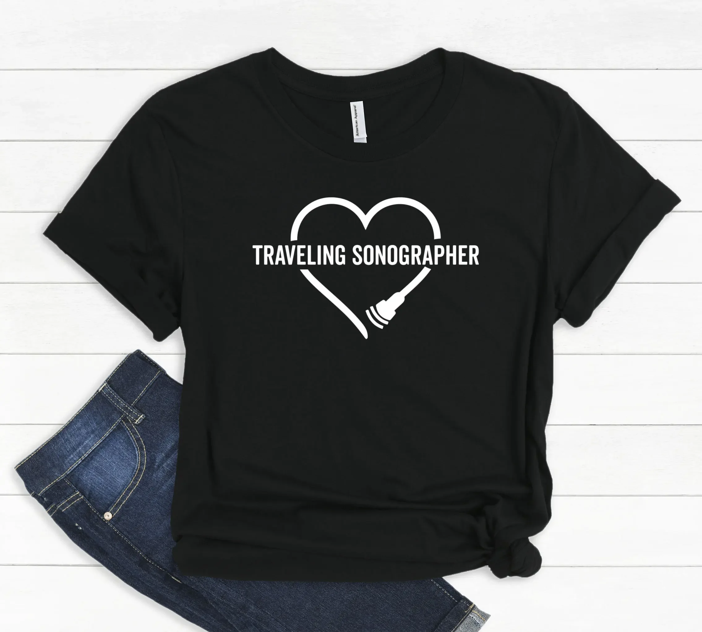 Traveling Sonographer Ultrasound Tech Echo Vascular T Shirt
