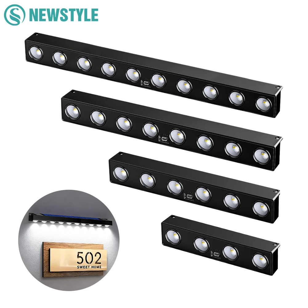 

4/6/8/10 светодиодные настенные светильники на солнечной энергии, водонепроницаемые вывески, солнечный забор, атмосферный декор, уличный двор, сад, белый свет