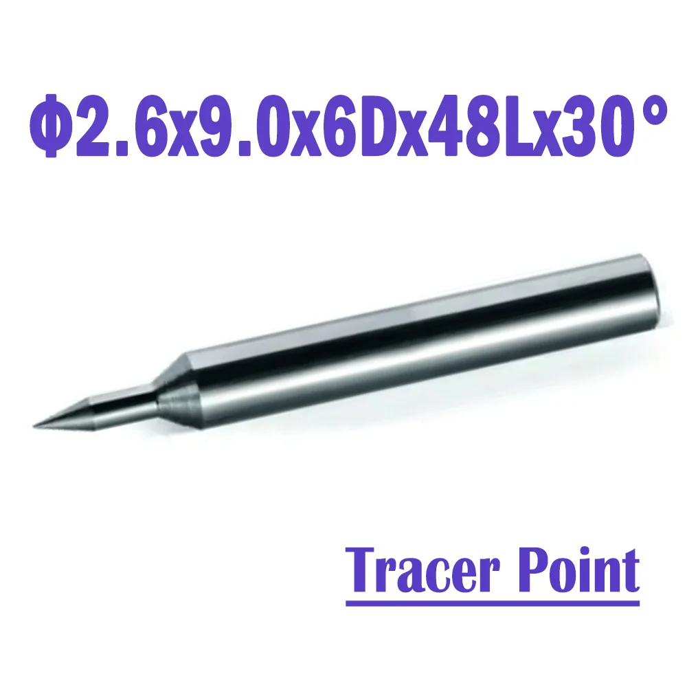 2 Pcs/lot Φ2.6x9.0x6Dx48Lx30° Raize Professional 60 Series SILCA Viper Carbide Tracer Point Key Machines Accerioes