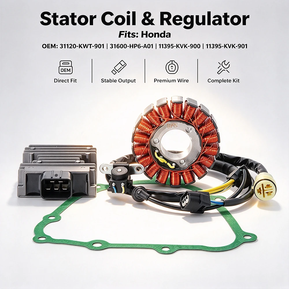Stator Coil & Regulator Rectifier For Honda XRE300 ABS 2010-2013 OEM:31120-KWT-901 31600-HP6-A01 11395-KVK-900 11395-KVK-901