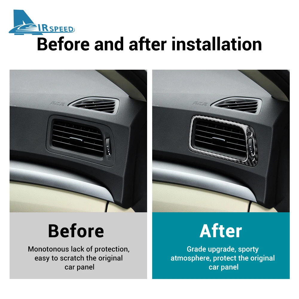 Real Soft Carbon Fiber Sticker for Acura ILX 2013 2014 2015 2016 2017 2018 2019 2020 2021 2022 LHD Car Co-Pilot Air Outlet Frame - view 4