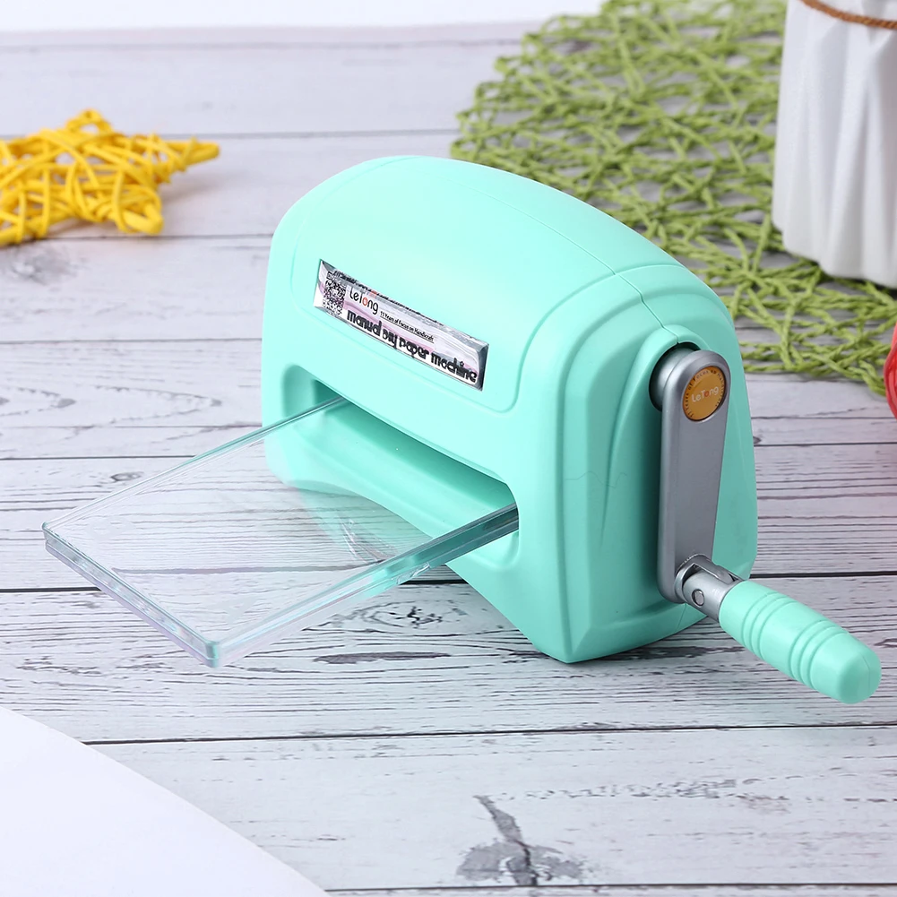 Craft Embossing Machine Portable Cutting Embossing Machine Practical Craft Tool with Plastic Backing Plate for Scrapbooking Card