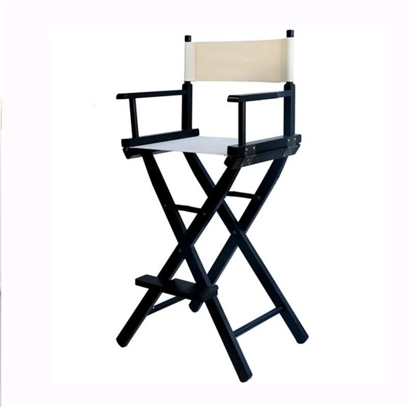 Solid Wood Director Chair Folding Outdoor Leisure Canvas Chair bar Makeup Office Fishing Beach Chair