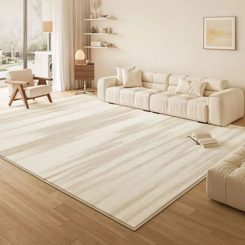 Japanese Style Minimalist Living Room Carpet Cream Style Modern Large Area Rug Soft Plush Floor Mat for Coffee Table Bedroom Rug