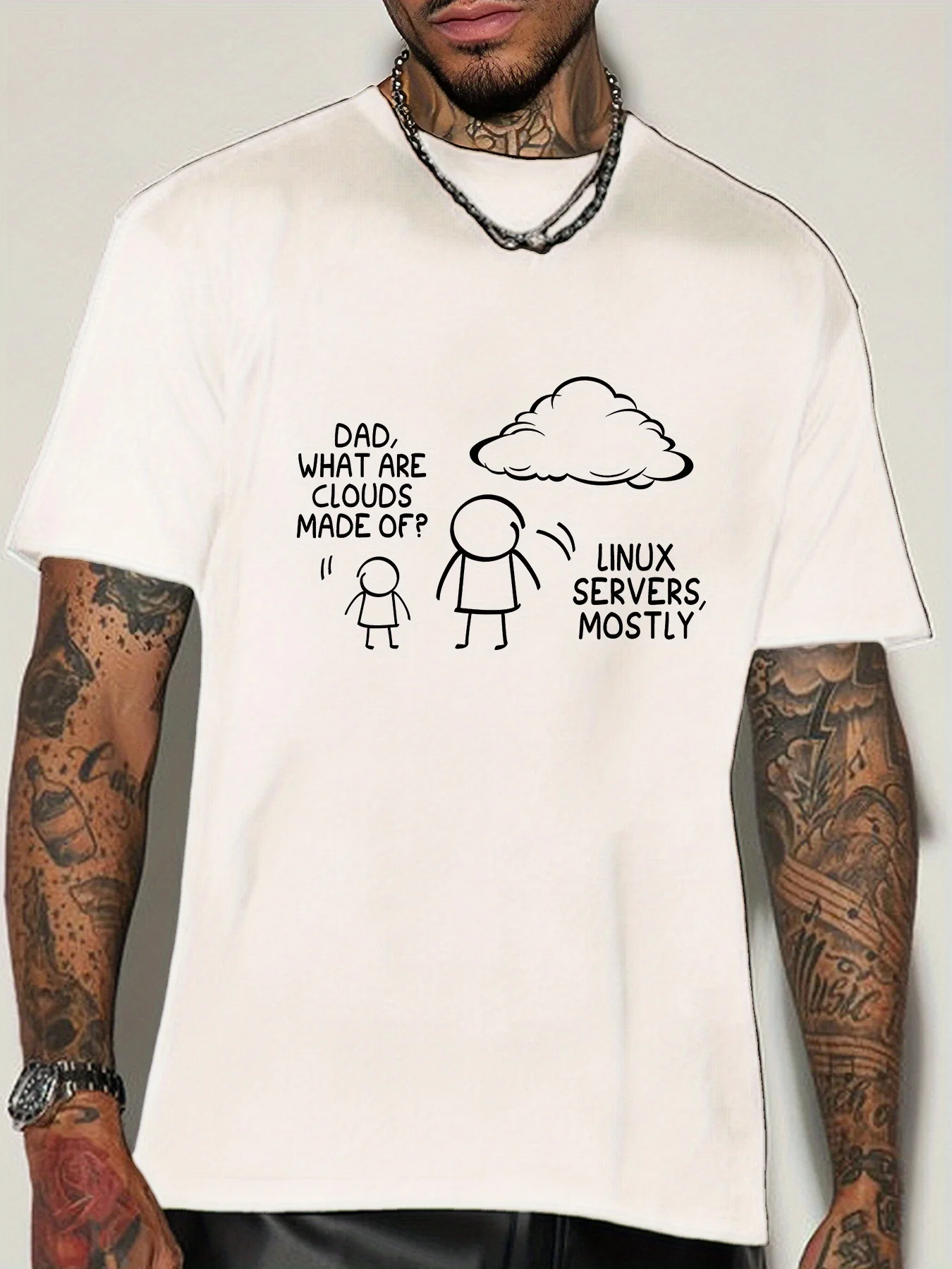 Kaus Hitam Pria Lucu Linux Clo - Street Fashion Quotes ulasan dan harga