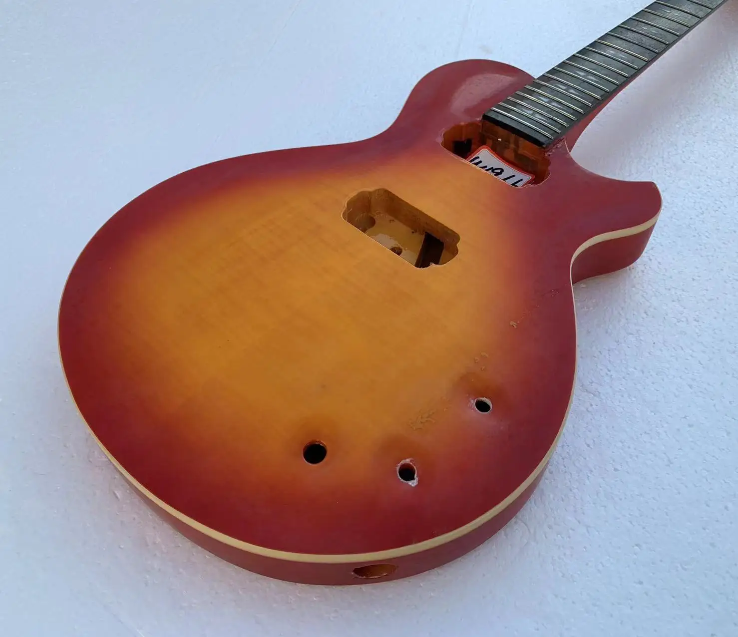 

DIY MK 6 Strings Custom Electric Guitar Part Guitarra Flame Maple Top without Hardwares in Stock Discount Free Shipping W1966