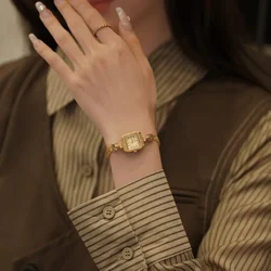 Vintage New Weaved Ladies Watch Small Gold Stunning Popular Women's Watch Fashion Personalized Women Watch