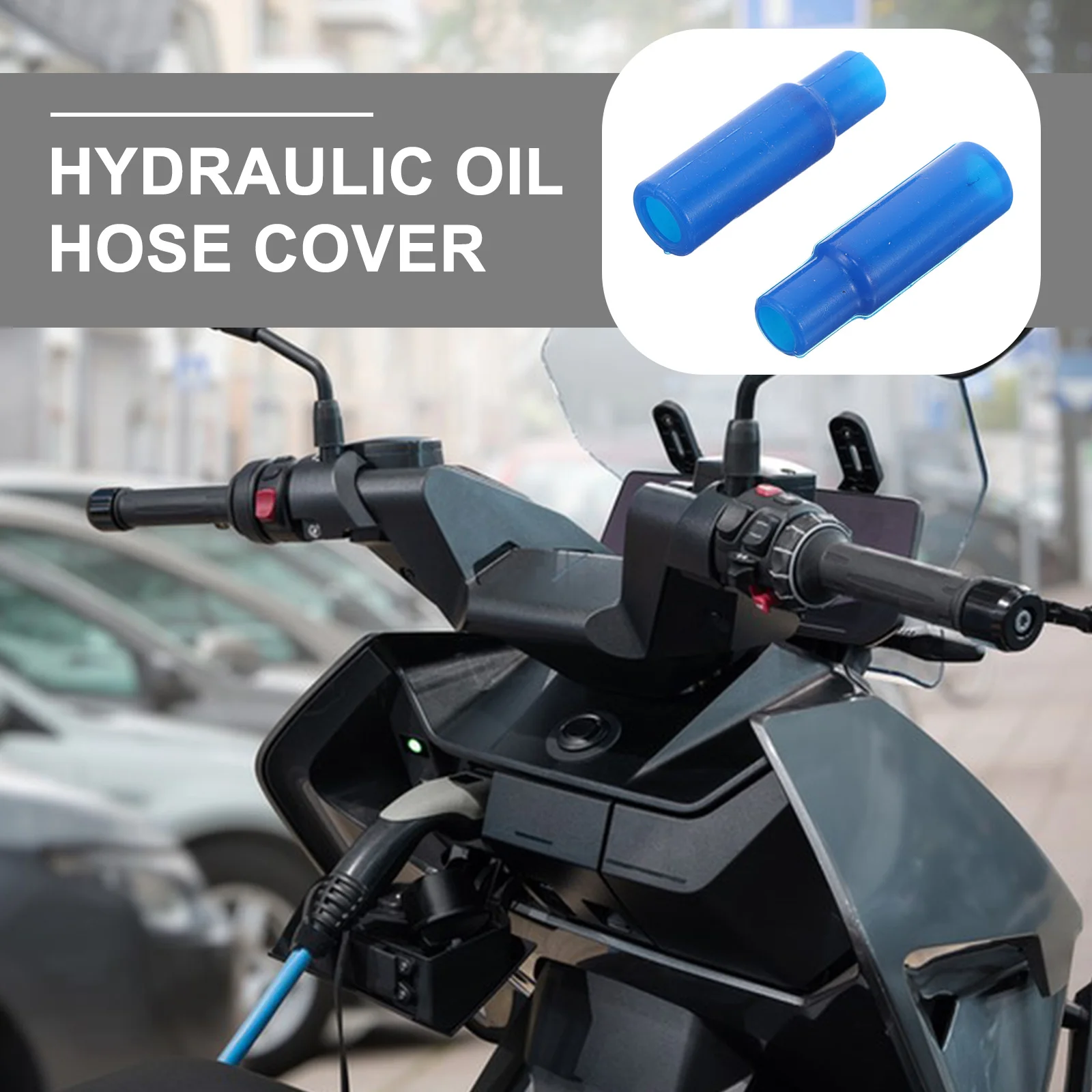 

2 шт. красная силиконовая крышка тормозной масляной трубы, защитные заглушки для шлангов для мотоциклов и электрических велосипедов, устойчивые к высоким температурам