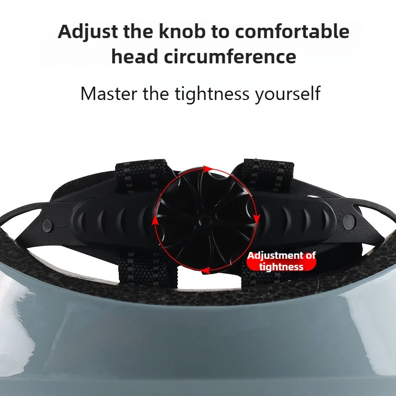 Adult Bike Helmet with LED Rear Light, Lightweight and Breathable Bicycle helmet, Fit 58 - 62cm for Cycling