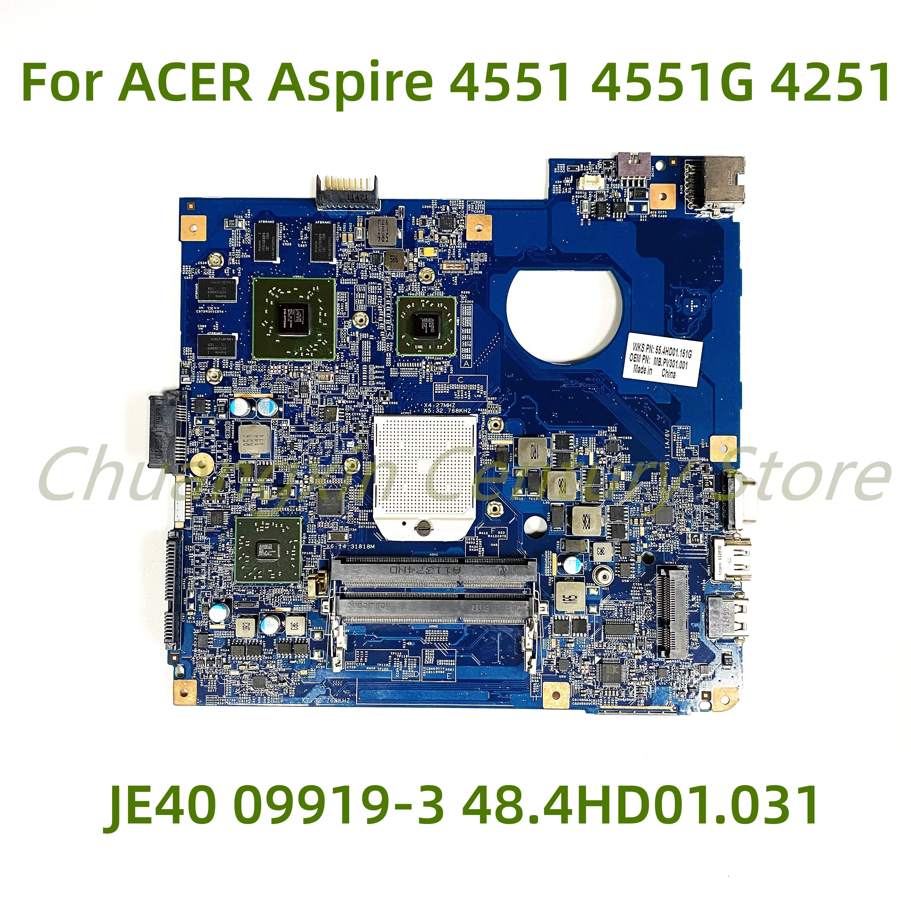 

For ACER Aspire 4551 4551G 4251 D640 D440 D640D D640G Laptop motherboard JE40 09919-3 48.4HD01.031 with GPU:1GB 100% Tested