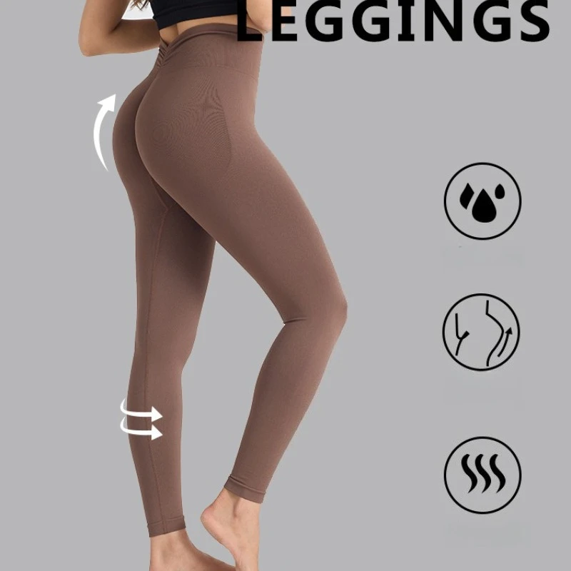 gymsetsFitnessPants요가팬츠힙 리프팅압축 속건성 이음매없는 타이트 핏 여성 의류 허리 복숭아 엉덩이 스포츠 바지